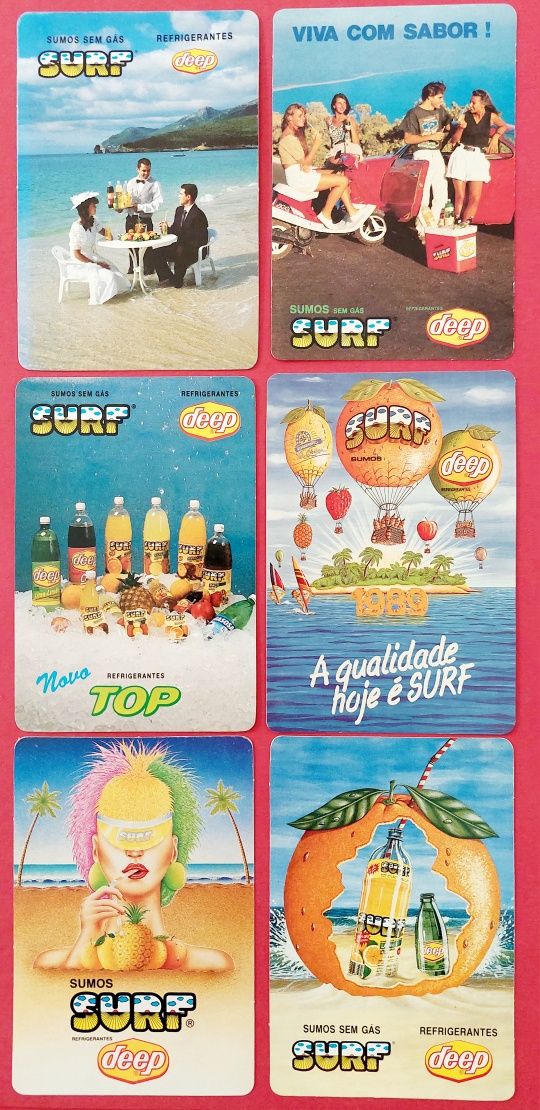 Calendários Refrigerantes Anos 80/90