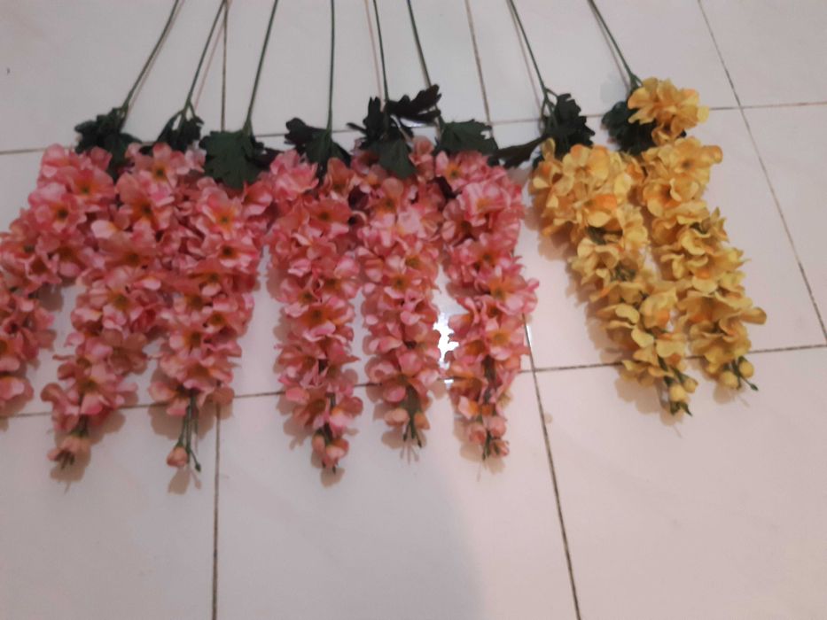 Conjunto 8 pés flores, como novas