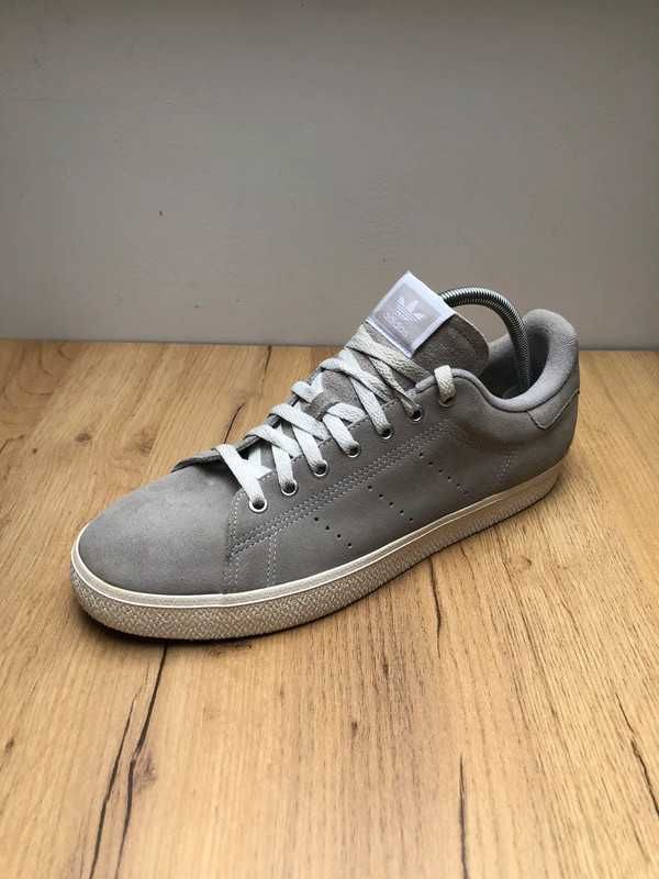 Adidas Stan Smith CS Skóra Zamsz- Szare, Męskie - Rozmiar 47 1/3