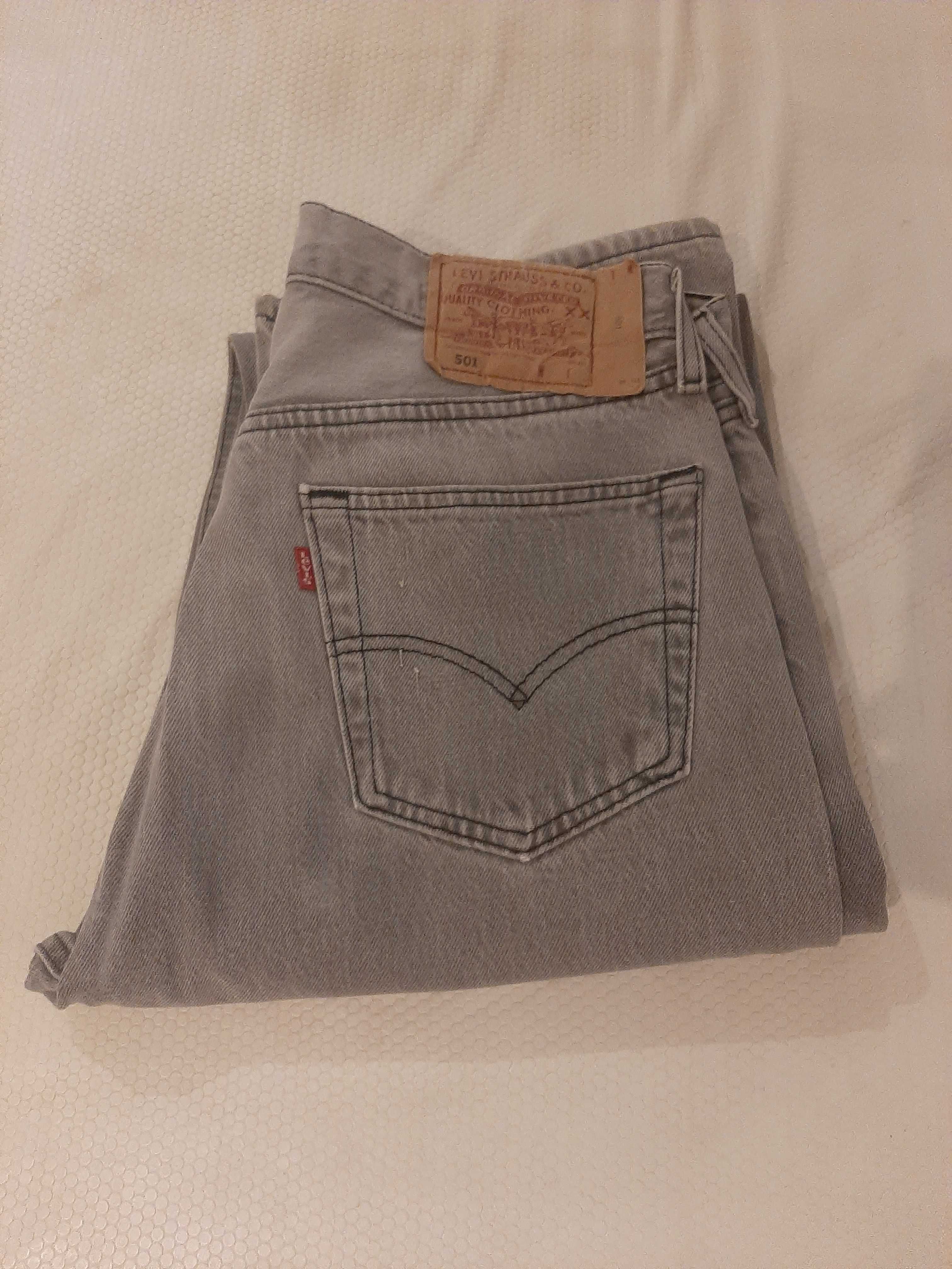 Calças Levi's 501 Cinza