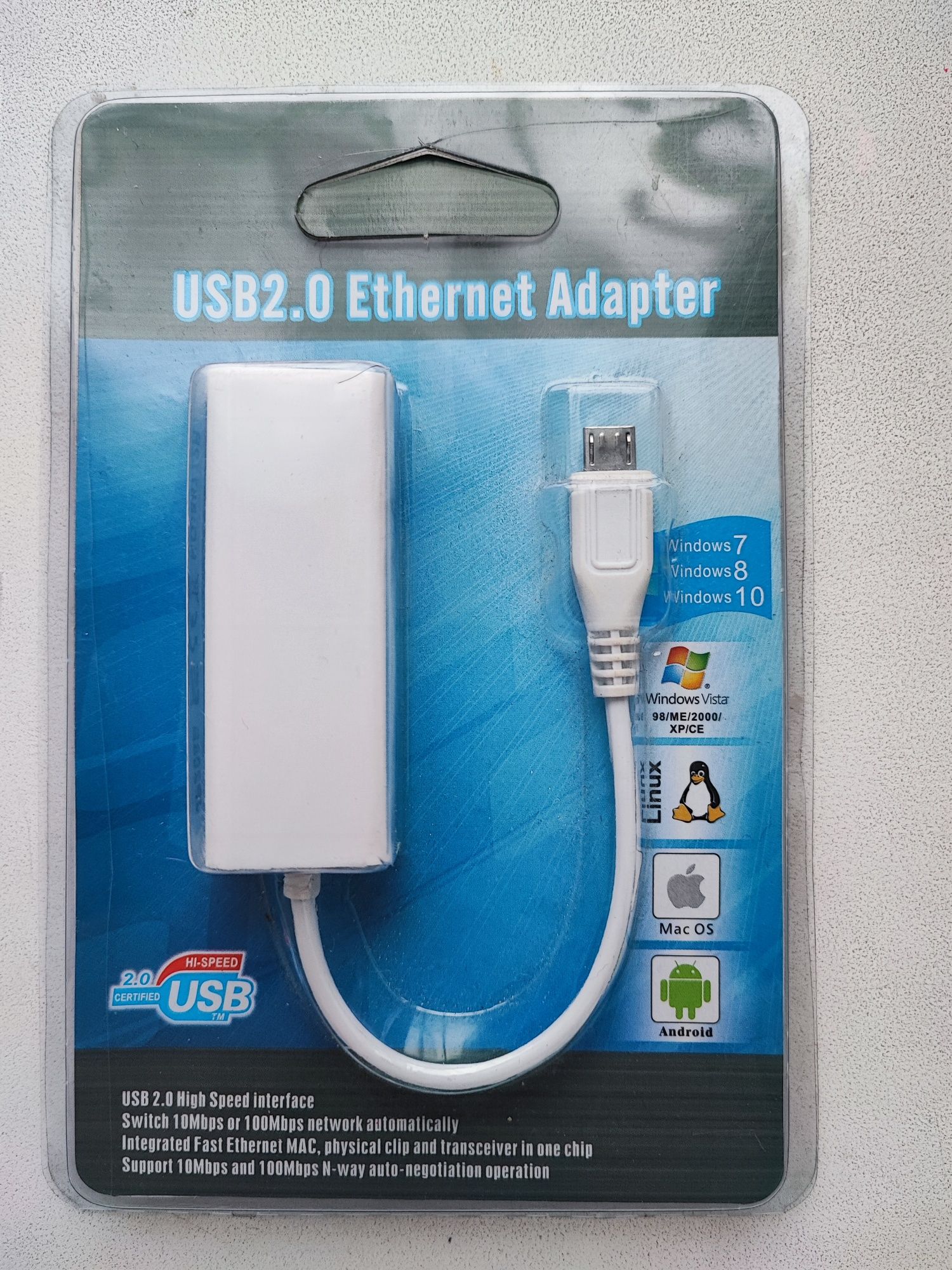 Driver Free USB 2.0 Ethernet Adapter for PC, DVB, TV Set Box