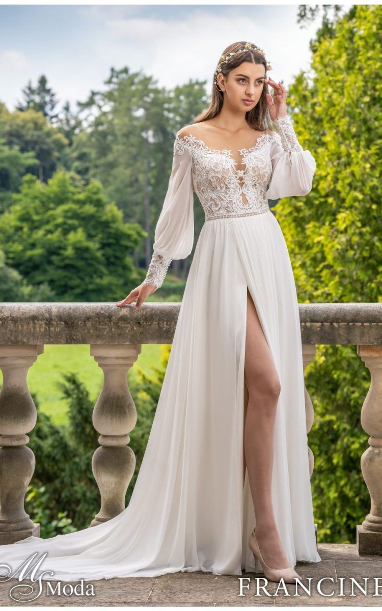Piękna suknia ślubna boho