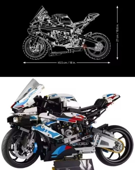 Качественный конструктор байка Technic BMW M 1000 RR (42130) 1920 дет.