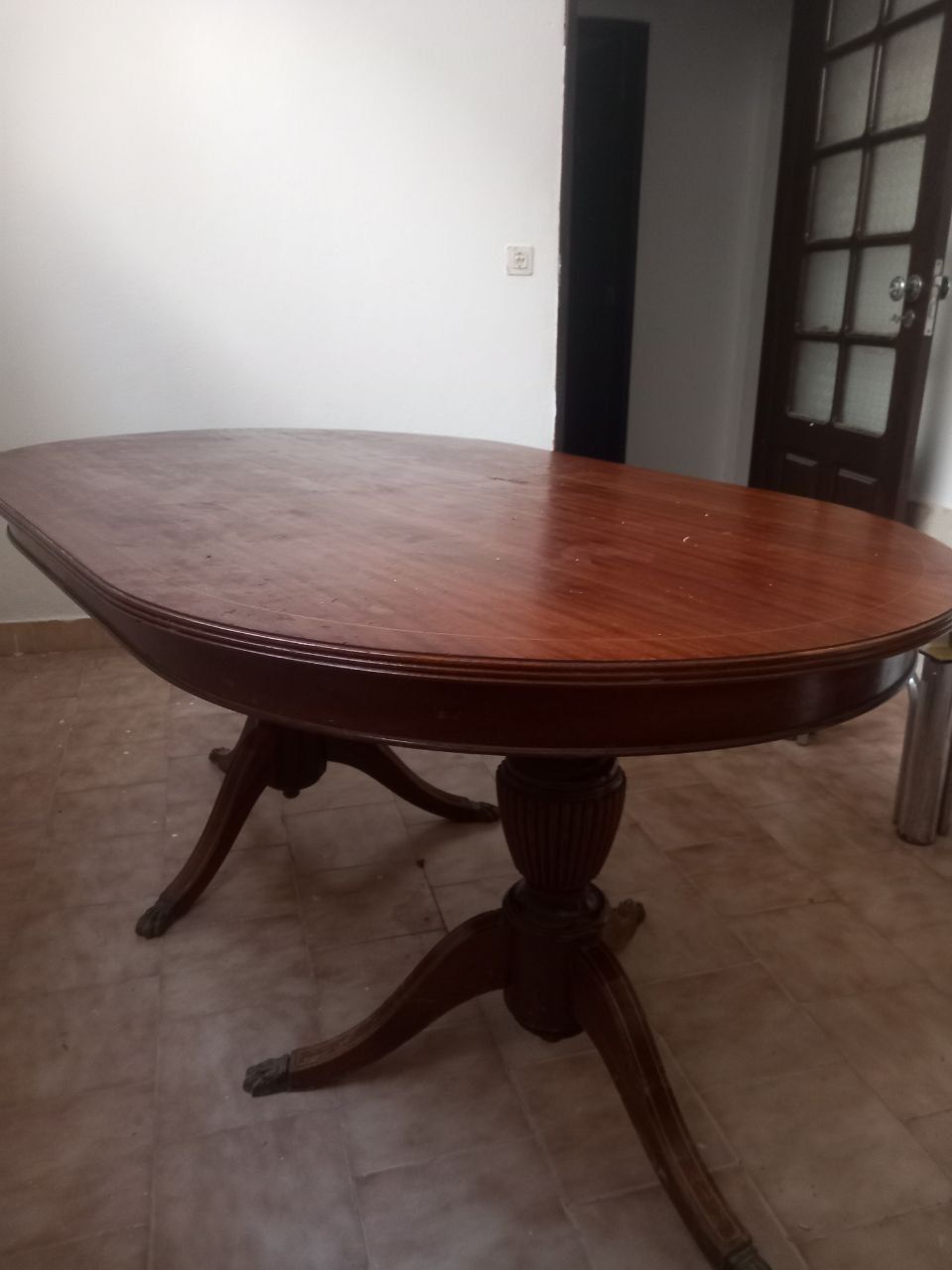 Mesa madeira estilo Pé de Leão extensível (Pé de Leão)