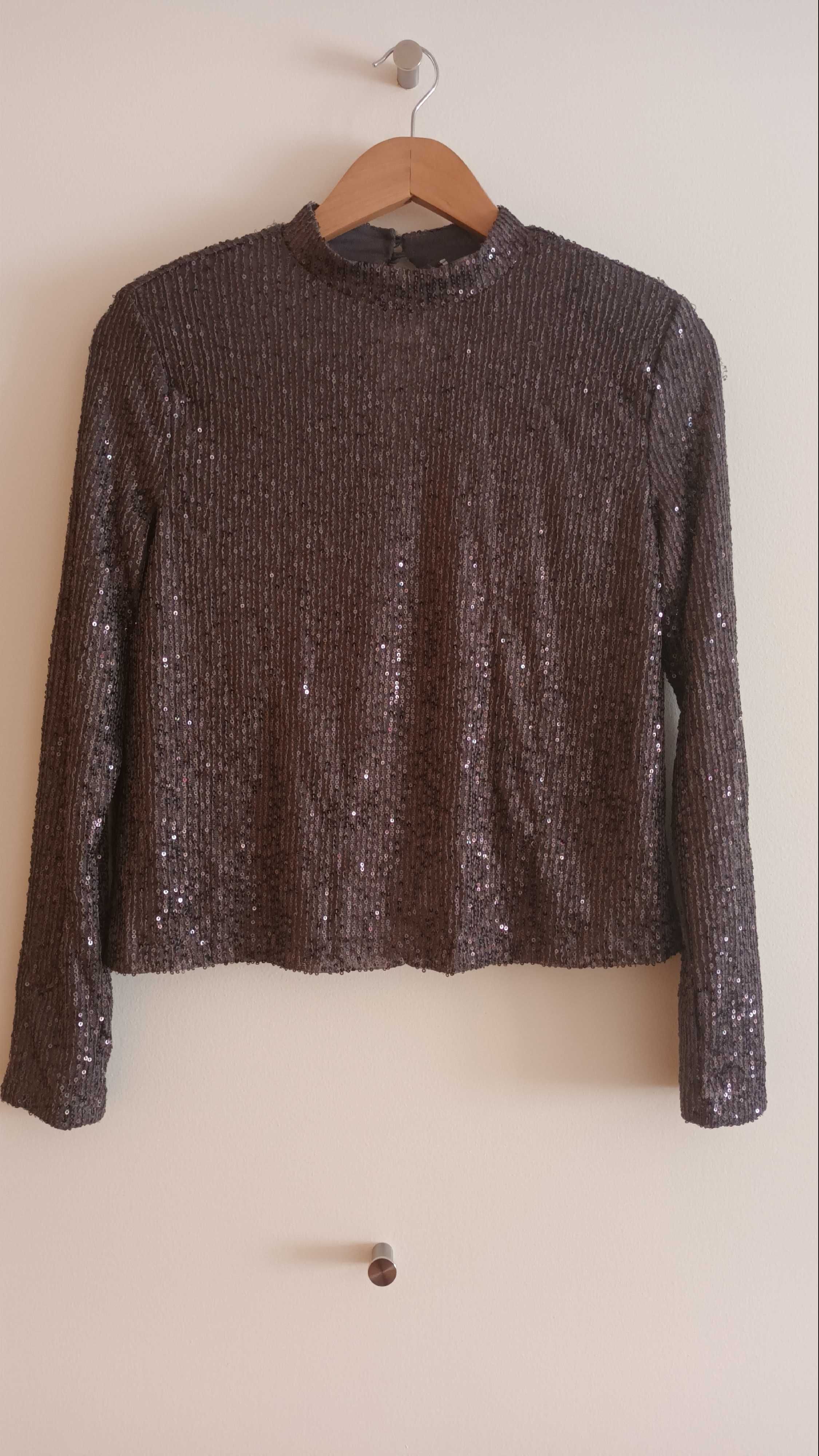 Blusa lantejoulas - Mango
