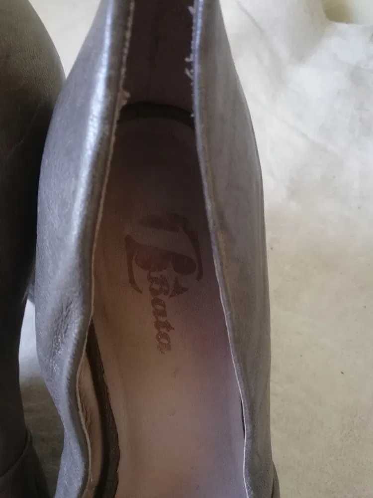 Buty na obcasie , skóra, Bata, rozm 37,5 -38