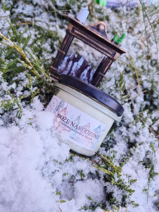 Bożonarodzeniowa świeca w słoiku. Świateczny zapach, eko prezent.