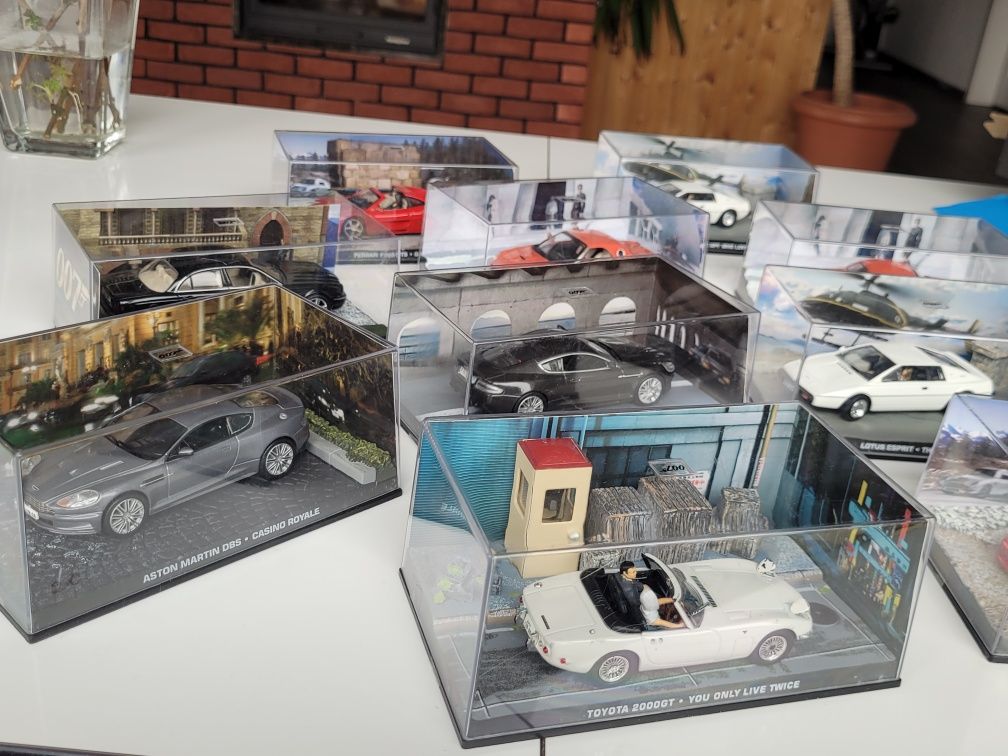 Kolekcja 10x JAMES BOND 007 Modele AUT diorama sceny RARYTAS DLA FANA