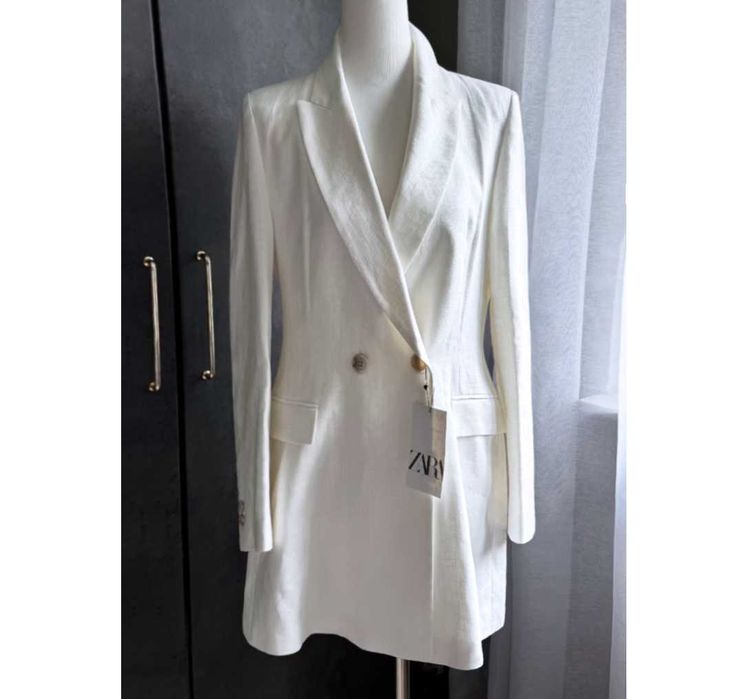 Женский классный удлиненный пиджак жакет ZARA