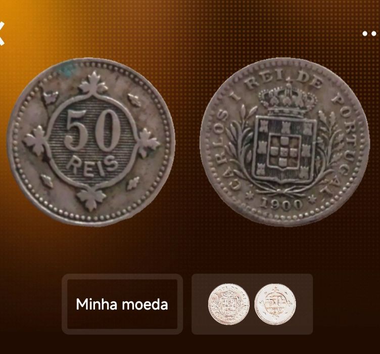 Moeda de 50 reis Portugal