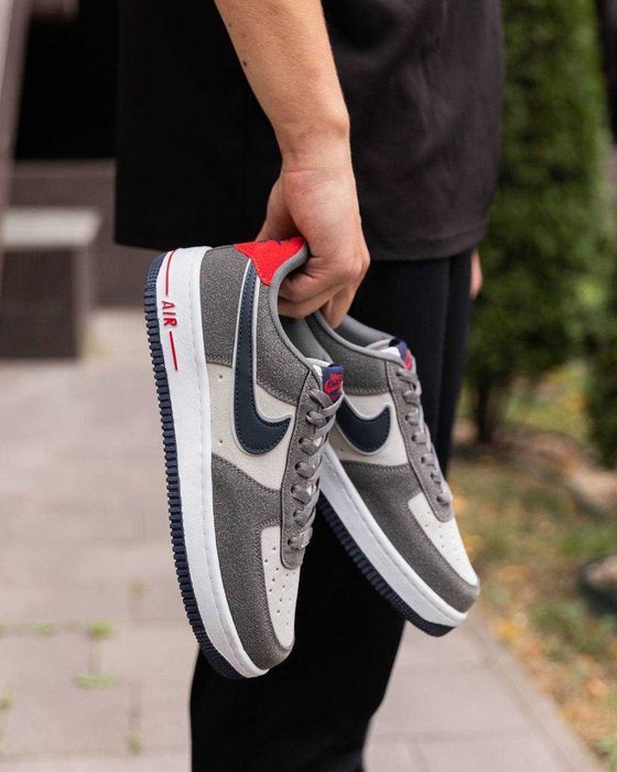 Кросівки Nike Air Force Grey Blue Red premium i96