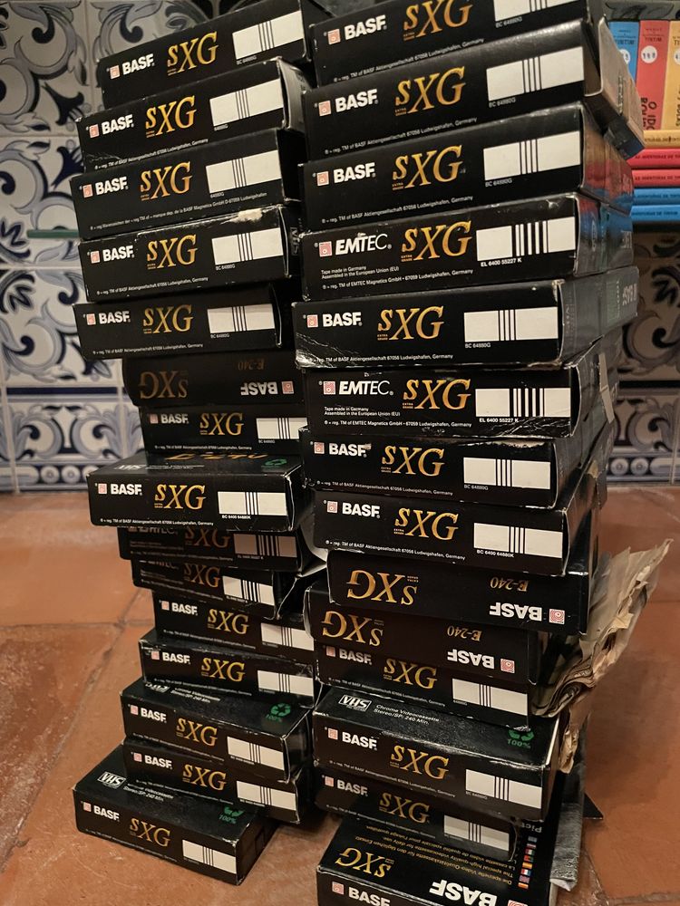 Lote 30 cassetes VHS para gravação