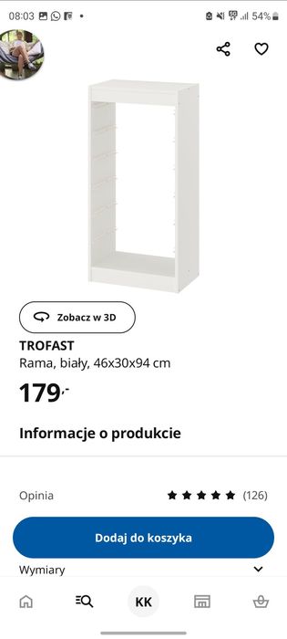 Regał trofast ikea biały