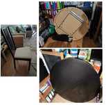 Vendo 4 Cadeiras+Mesa BYURSTA+Móvel TV+ Estante Billy c/ Portas (IKEA)
