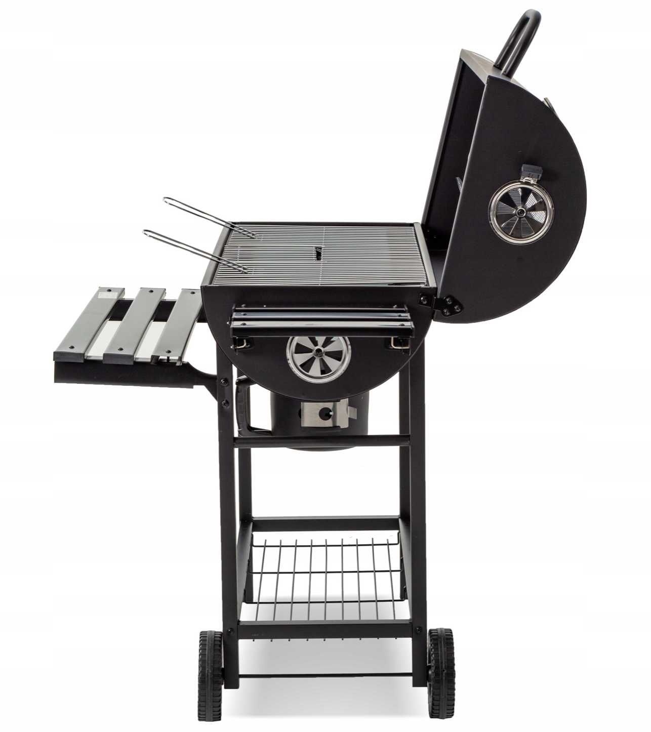 Profesjonalny Grill Węglowy – Beczka, 2 Ruszty, Termometr, Popielnik