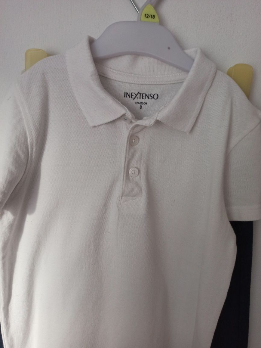 Elegancja*Zestaw spodnie Reserved i koszulka polo*128*