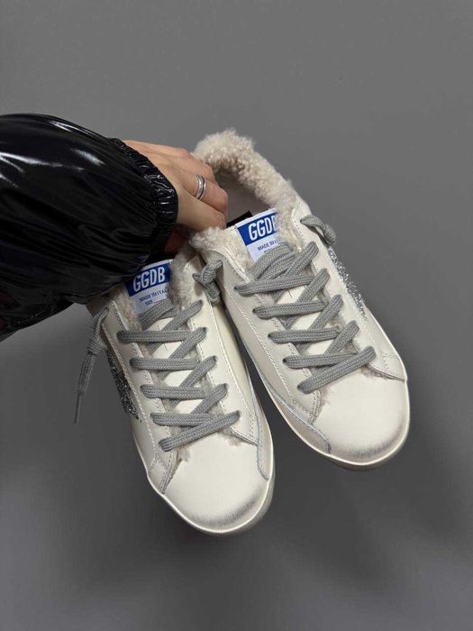 Кросівки зимові Golden Goose Ballstar Silver Star premium з хутром