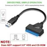 Adapter do dysków SSD, HDD 2,5'': SATA III - USB 3.0. Nowy.