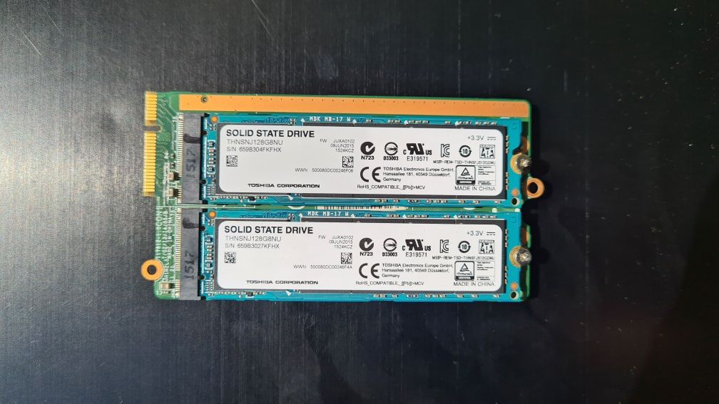 Адаптер pci-e to 4x ssd ms-17812 ver 1.0, 2 ssd 128 gb