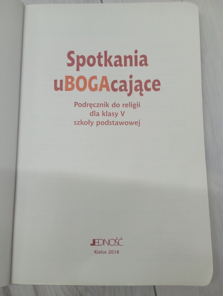 Książka do religii kl 5 Spotkania ubogacające