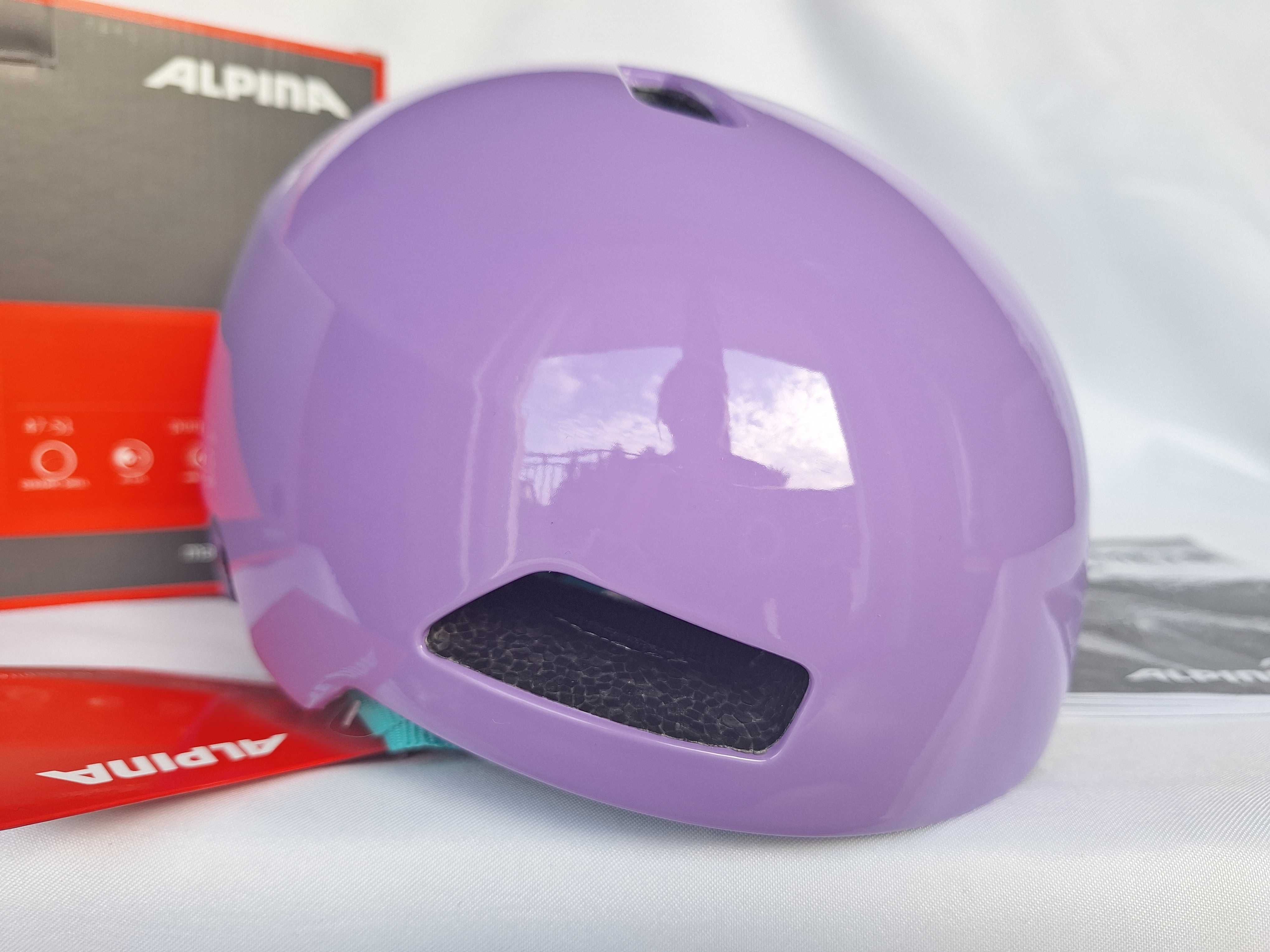 Kask rowerowy dziecięcy Alpina Hackney Purple Gloss S 47-51cm
