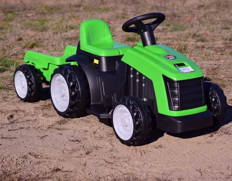 BAWIBUS.PL koparka TRAKTOR na akumulator Z PRZYCZEPĄ dla dzieci autko