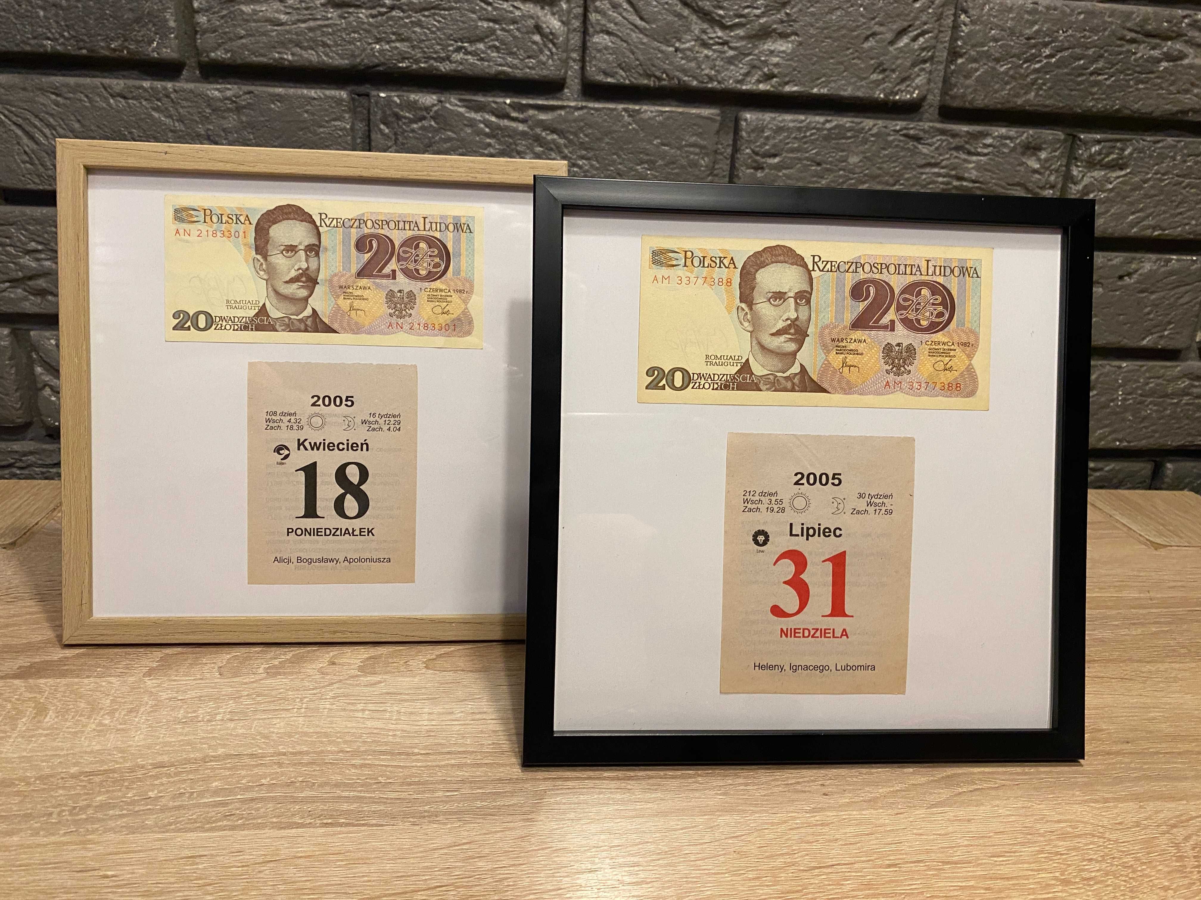 Oryginalna kartka z kalendarza 1985 r. Prezent 40-te URODZINY Rocznica