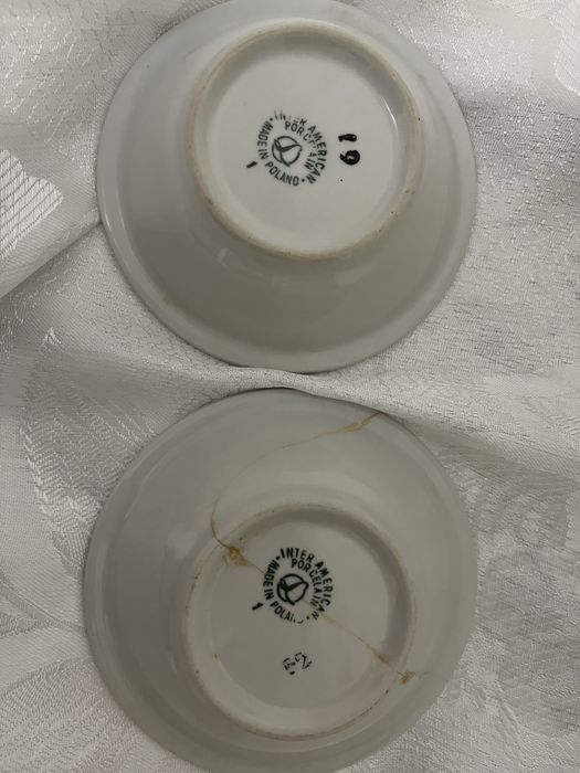 Miseczki prlu porcelana.