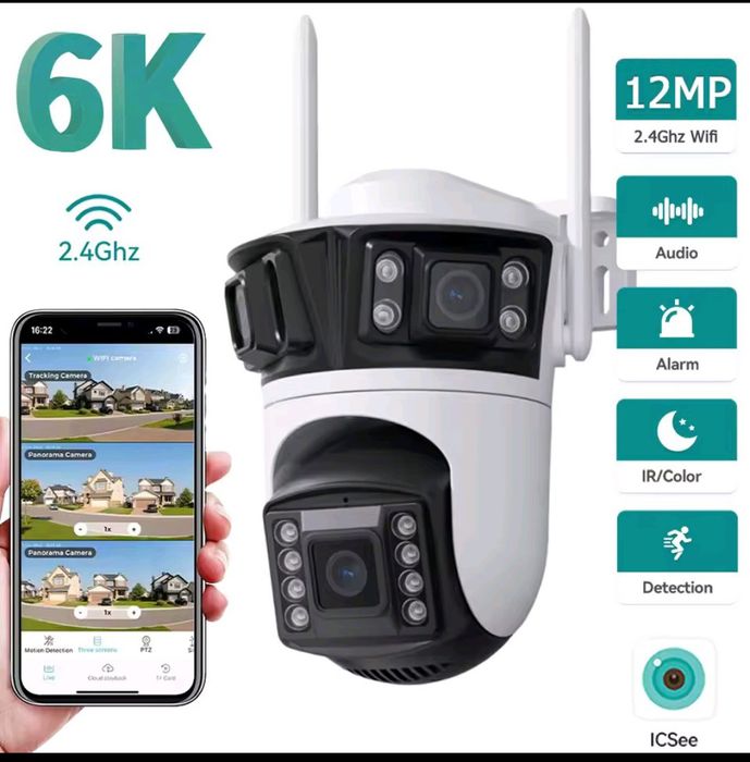 Камера відеоспостереження 3в1 роботизована Wi-fi sd карта