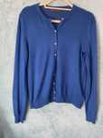 Dzianinowy  sweter damski  cienki rozpinany niebieski L/ XL , M&S