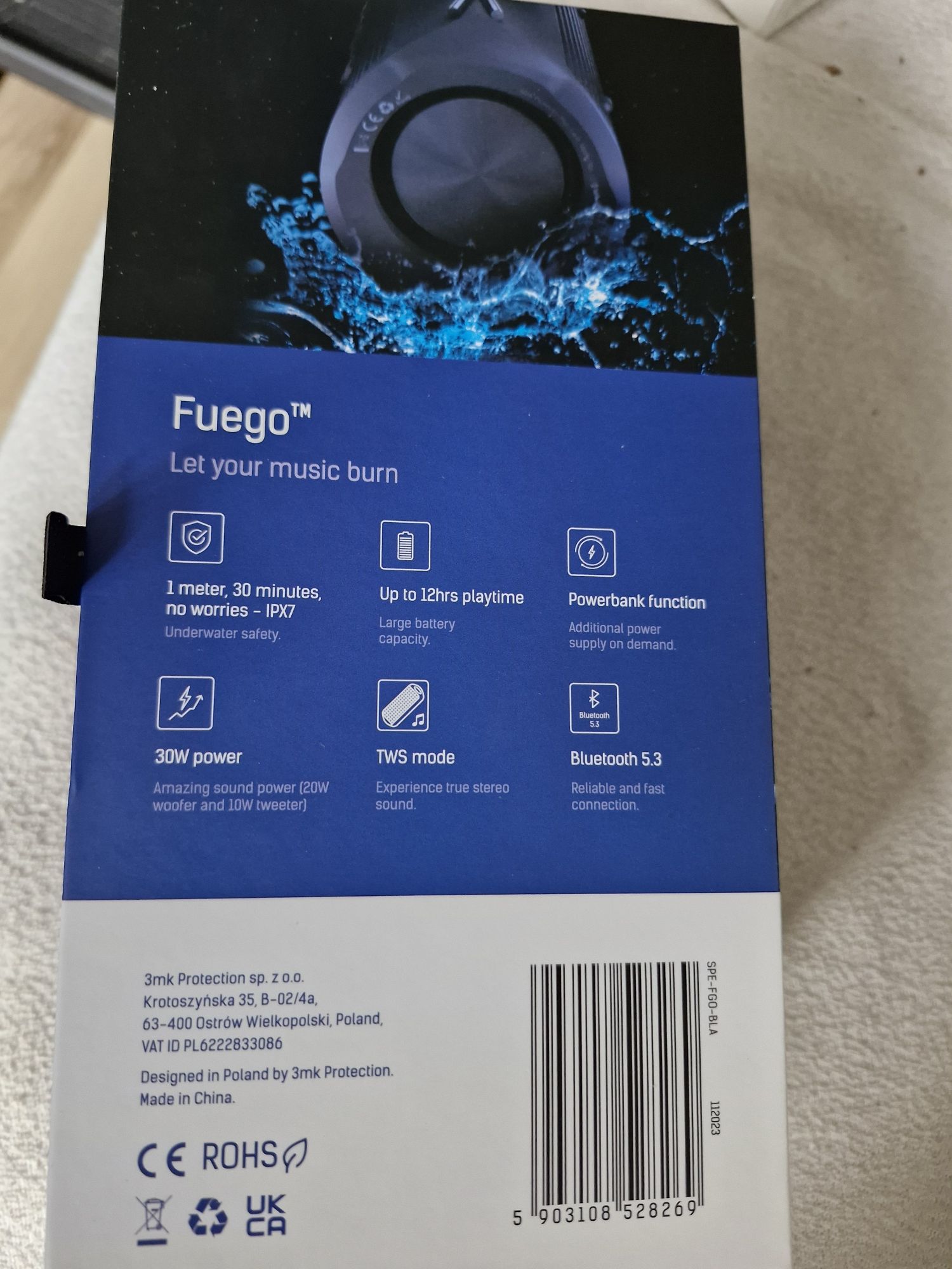 Głośnik bluetooth wodoodporny superwydajny