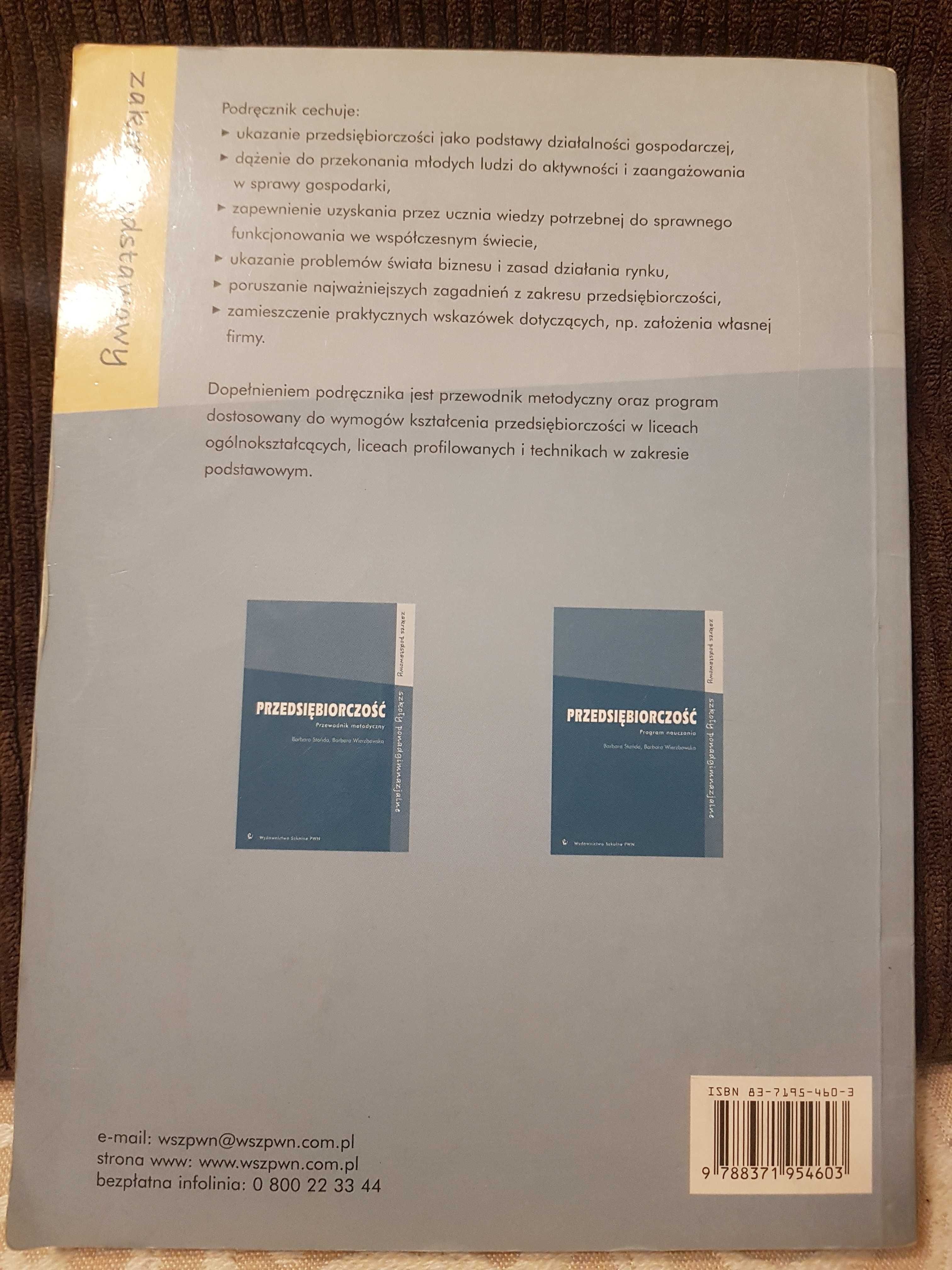 Sprzedam książkę  "Przedsiębiorczość" B.Stańdy oraz B. Wierzbowskiej.