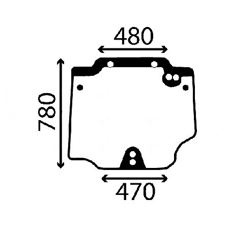 szyba tylna Case Quantum 65V , Quantum 75V , Quantum 85V , 95V ACX556