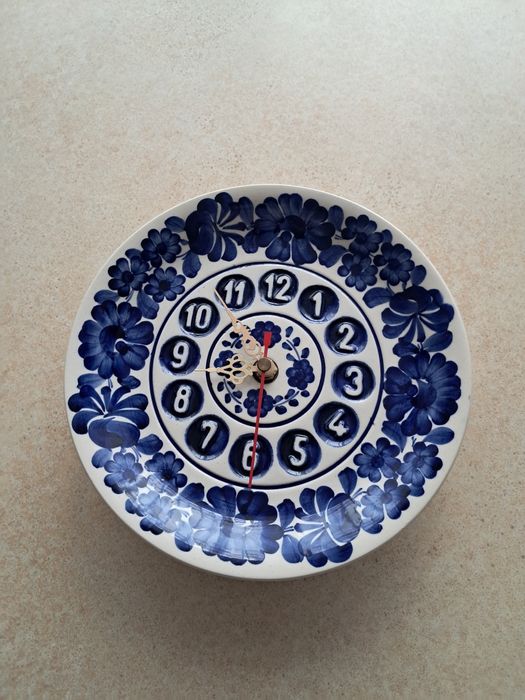 Porcelanowy zegar Fajans Włocławek