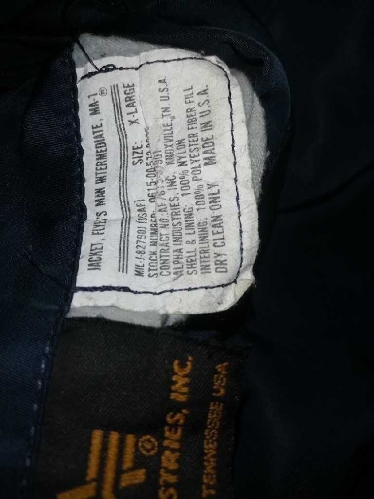 Alpha industries Ma1, Made in usa