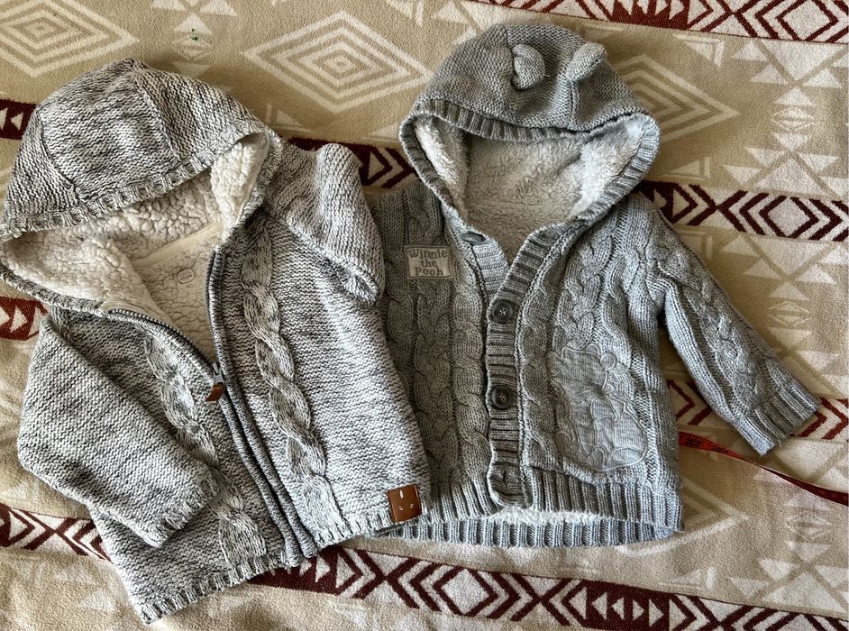 Кофта на флисе вязанная