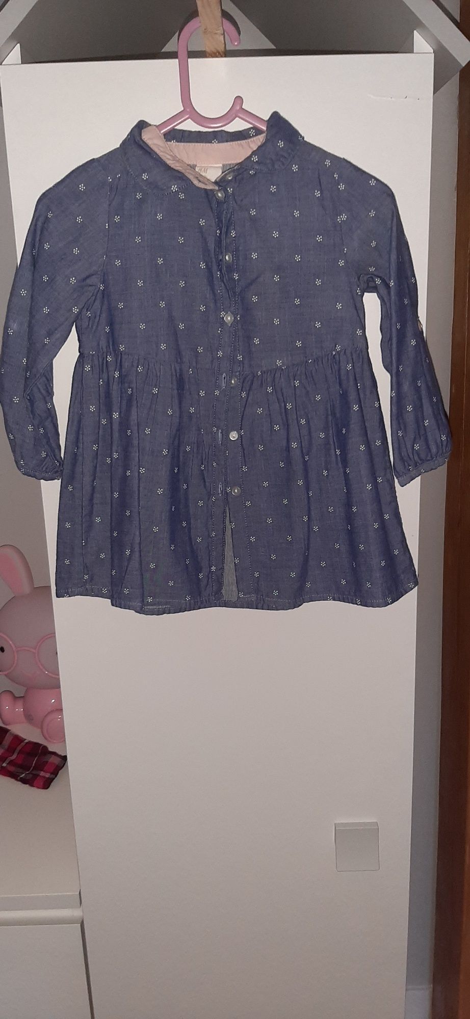 Tunika szmajzerka sukienka H&M r.86