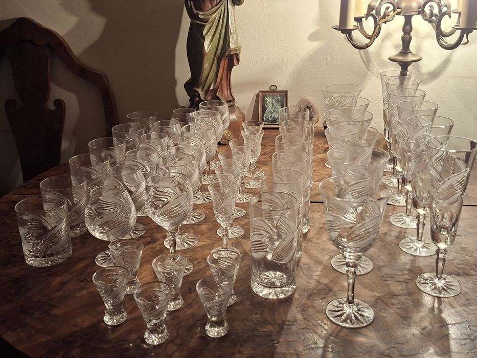 Kieliszki i szklanki kryształ kryształowe prl do wina koniakówki