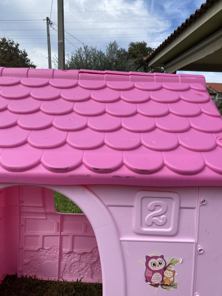 Casa grande infantil cor de rosa