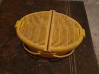 Koszyk piknikowy żółty plastikowy