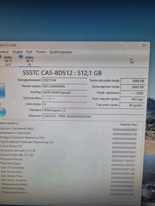 Dysk M.2 SSD SSTC CA5 512GB