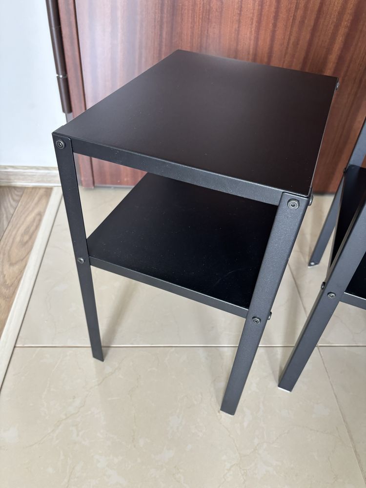 Zestaw Dwa stoliki nocne ikea loft czarne