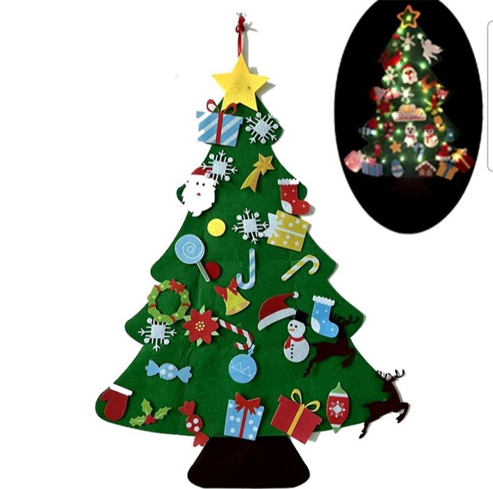 275 грн. Новорічна фетрова ялинка з іграшками.Лед підсвітка в подаруно