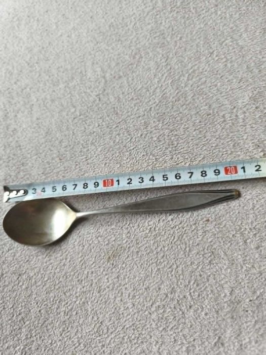 Duża łyżka obiadowa  posrebrzana antyk