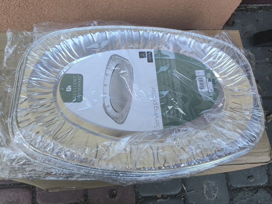Taca do serwowania aluminiowa zestaw 2 sztuk 43x28 cm  catering