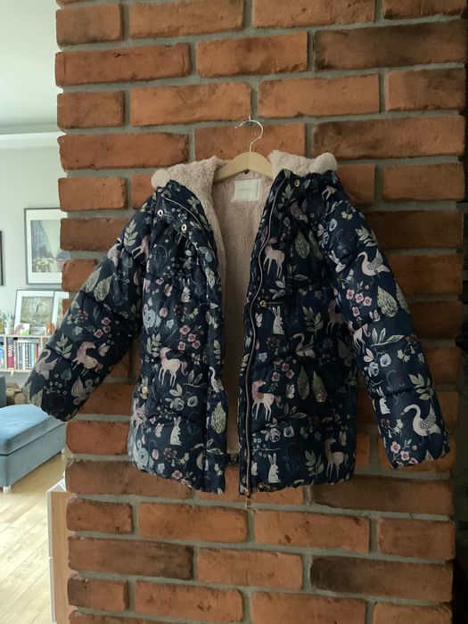 Kurtka zimowa Next 122 6-7 lat jednorożce