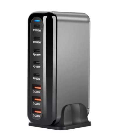 Зарядная док-станция 600W GAN3, 3*USB-A + 5*USB-C