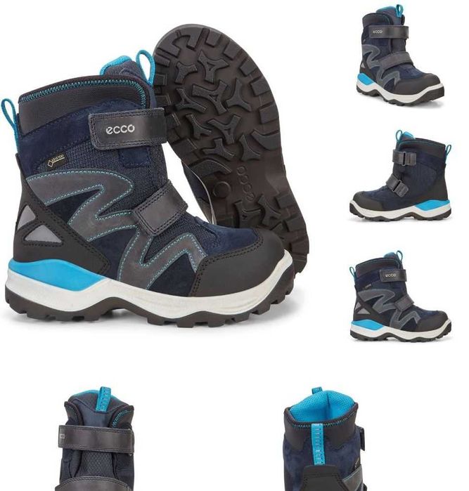 Зимние ботинки ECCO с мембраной Gore-Tex. 37р. 23см. стелька- хорошее
