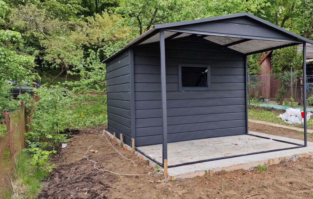 Wiata DOMEK NARZĘDZIOWY + drewutnia 1m  Akryl 3x3