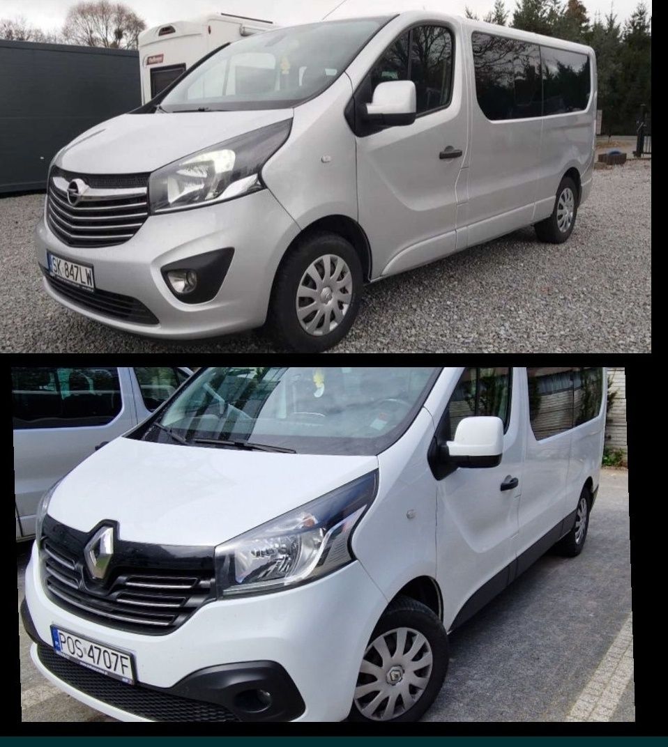 Wypożyczenie Wynajem Busa 9 osobowego Trafic Vivaro